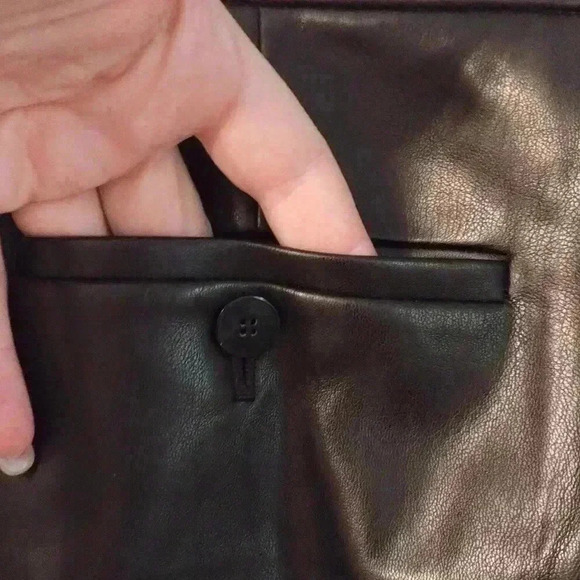 Theory Black casual Ankle Cut faux leather Size 8 - Picture 13 of 16